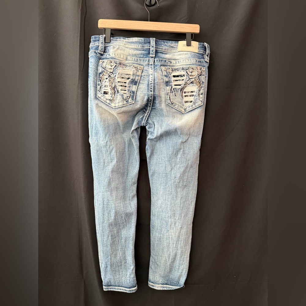 Miss Me Light Blue Ankle Jeans - Picture 2 of 3
